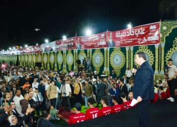 الآلاف يحتشدون في مؤتمر حزب العدل لدعم مرشح بولاق الدكرور علي خالد خليفة بالجيزة