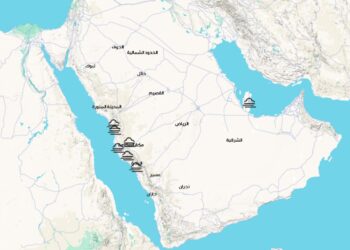 هطول أمطار خفيفة على مدينة سكاكا بالمملكة العربية السعودية