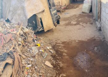 “هنمر إزاي؟” مواطن يستغيث من غلق شارع بالعتامنة بتوك توك وردش ومخلفات مواشي قبل وقوع خلافات